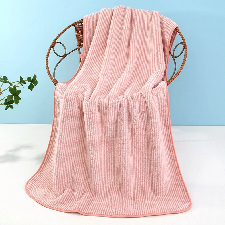 Wholesale Coral Velvet Strip Bath Towel Lint-Free Absorbent Quick Dry Thick Towel