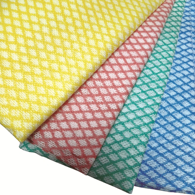 Disposable Perforated Viscose &amp; Polyester Spunlace Non-Woven Fabrics Oil Absorbent Kitchen Cleaning Wipes Dish Cleaning Cloth