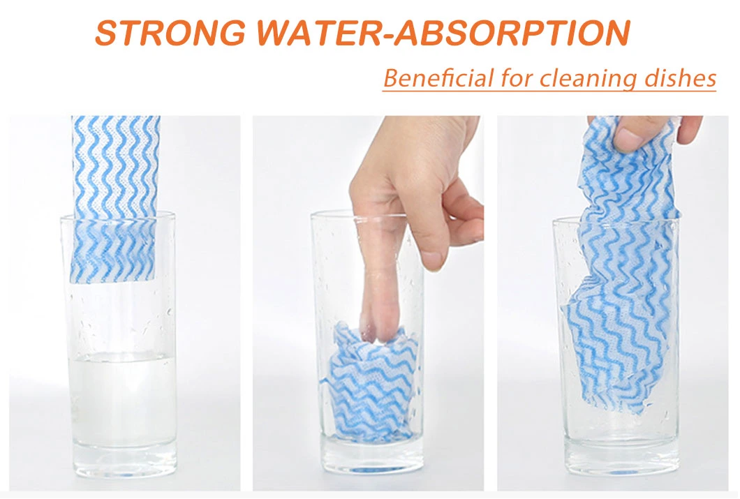Housework Disposable Nonwoven Cleaning Cloth Kitchen Towel with Strong Water Absorption Non-Stick Oil Dish Cloths