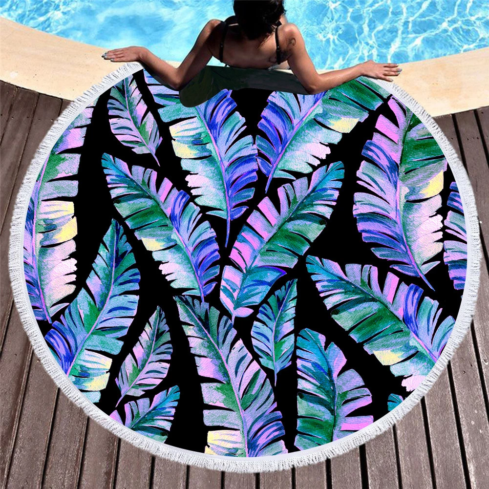 Personalised Large Round Bath Towel Summer Microfiber Large Round Beach Towel