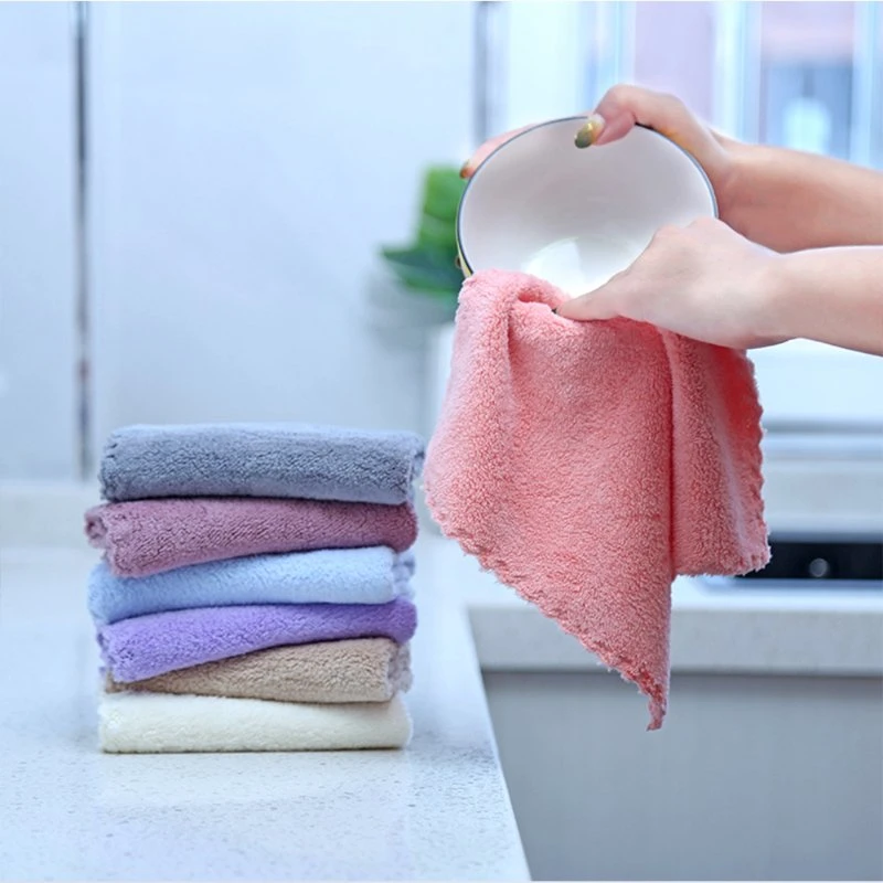 200GSM 40*40cm Microfiber Cloth Towel for Kitchen Replace The Paper Wipes Washable Multi Purposes Kitchen Wipes Instead of Paper Roll Towel