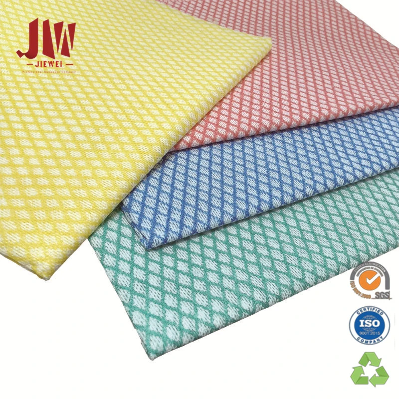 Jiewei Supply Cleaning Towels Household Cleaning Wipe Cloth Dishcloth Washable Kitchen Paper Towels Roll