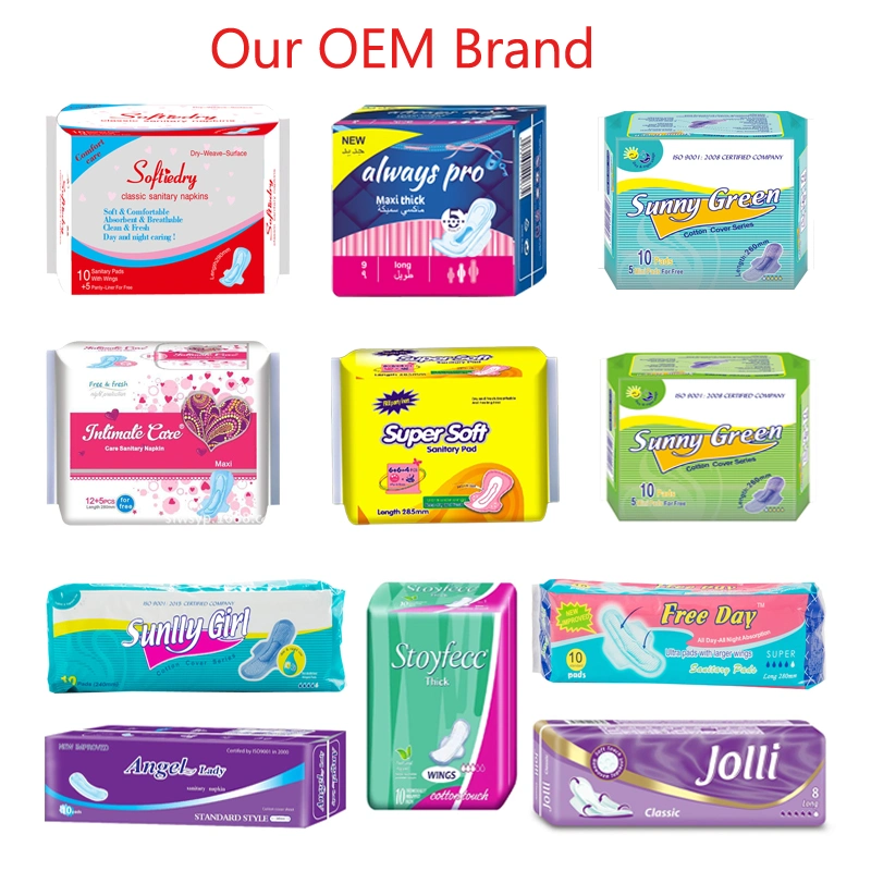 OEM Super Soft Maxi Absorbent Sanitary Napkins Sanitary Pads with Wings