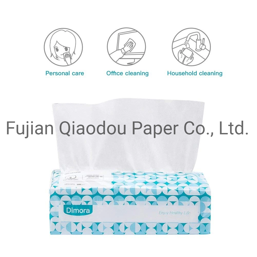 Wholesale Disposable Cotton Tissue Dry Paper Towel High Quality Super Soft for Face Hand Butt
