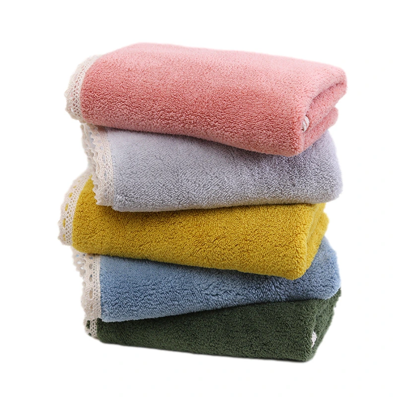 Colorful Ultra Soft Coral Fleece Extra Thick Double-Sided Microfiber Customized Hand Towel