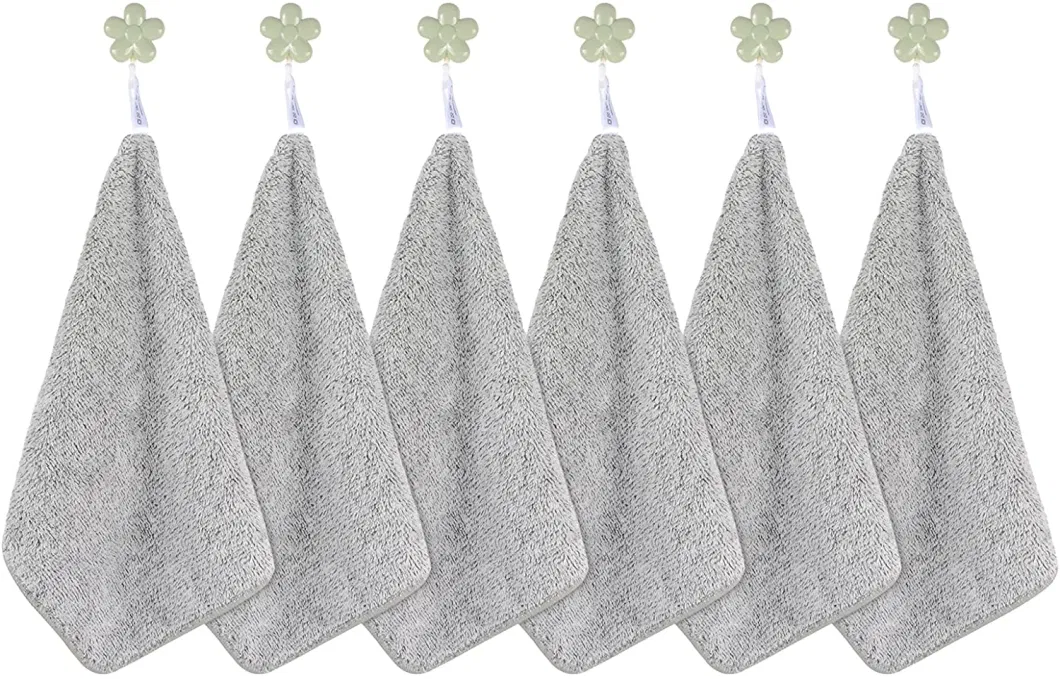 Nano Washcloths Face Cloths Hand Towel Bamboo Charcoal 12inch X 12inch Light Grey