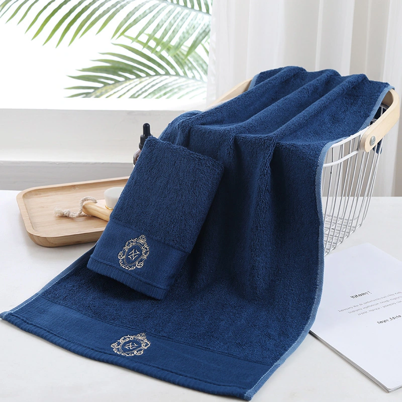 Bamboo Fiber Towel Embroidery Logo Plain Face Towel