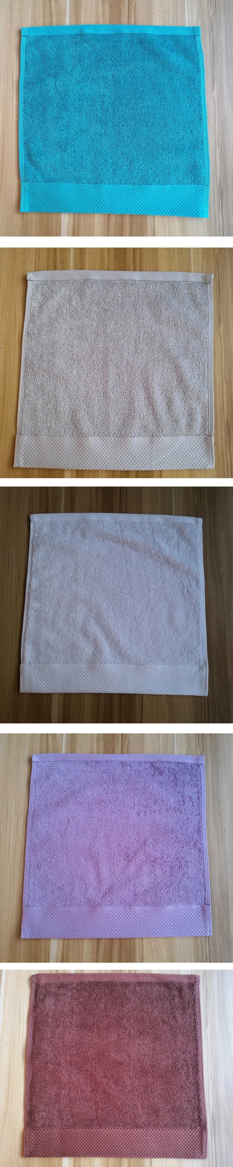 Soft Antibacterial 33X33cm Organic Pure Cotton 100% Face Towel with Logo