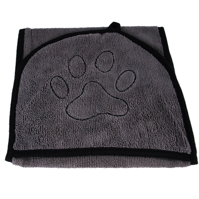 Pet Dog Bath Towel Double Sided Absorbent Fiber Gloves Cat Hygiene Supplies Pocket Design Soft Lightweight Plush Cleaning Towelpet Dog Bath Towel Double Sided