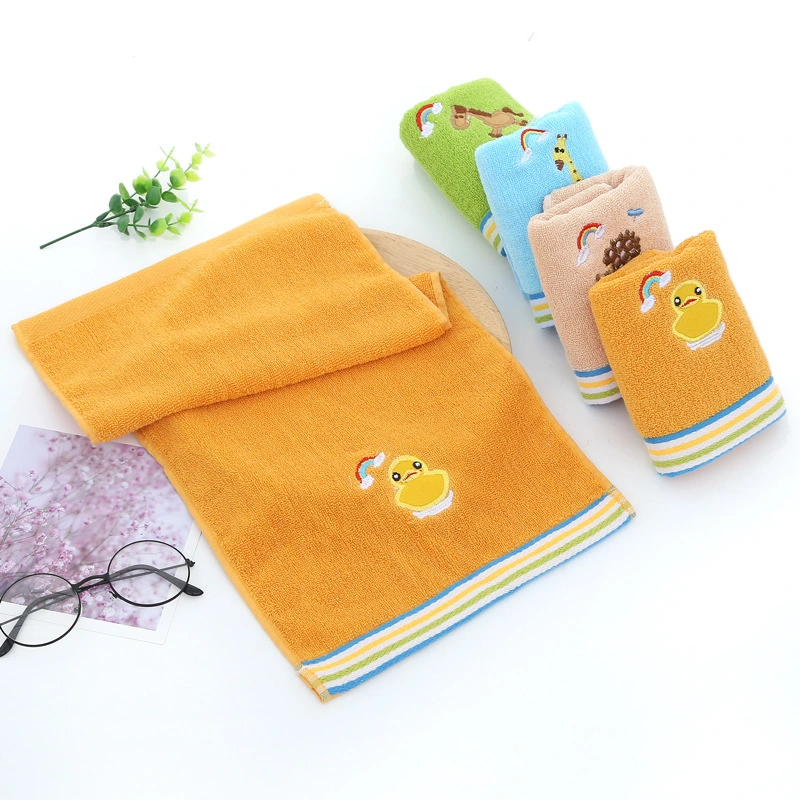 Untwisted Children&prime; S Towel Pure Cotton Gauze Cute Cartoon Kindergarten Household Small Baby Face Towel