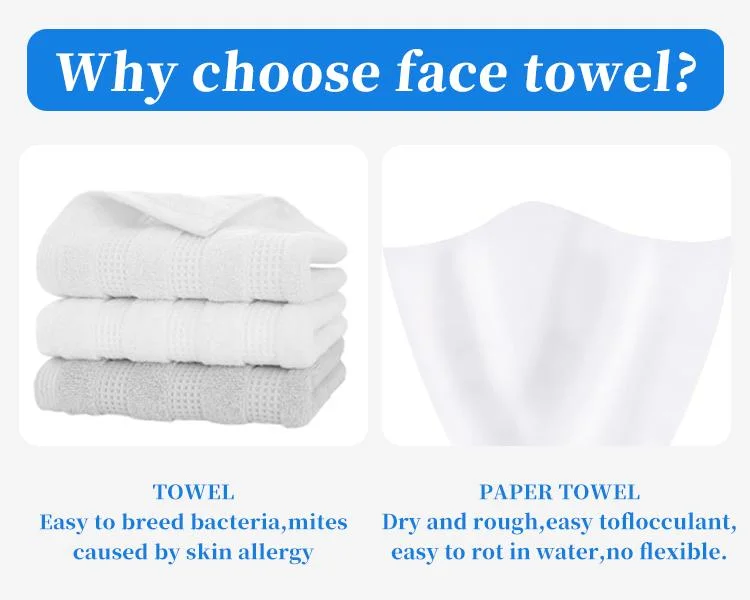 Disposable Baby Face Towel 100% Cotton Thicker Ultra Soft Sensitive Skin Facial Cotton Tissue Dry and Wet Use