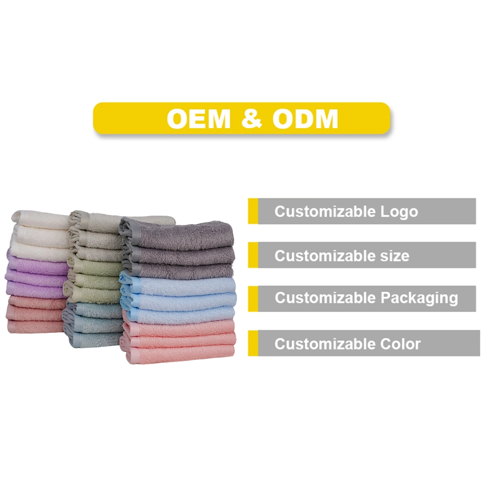Customized 6 Pack 100% Organic Bamboo Baby Washcloth Face Towel
