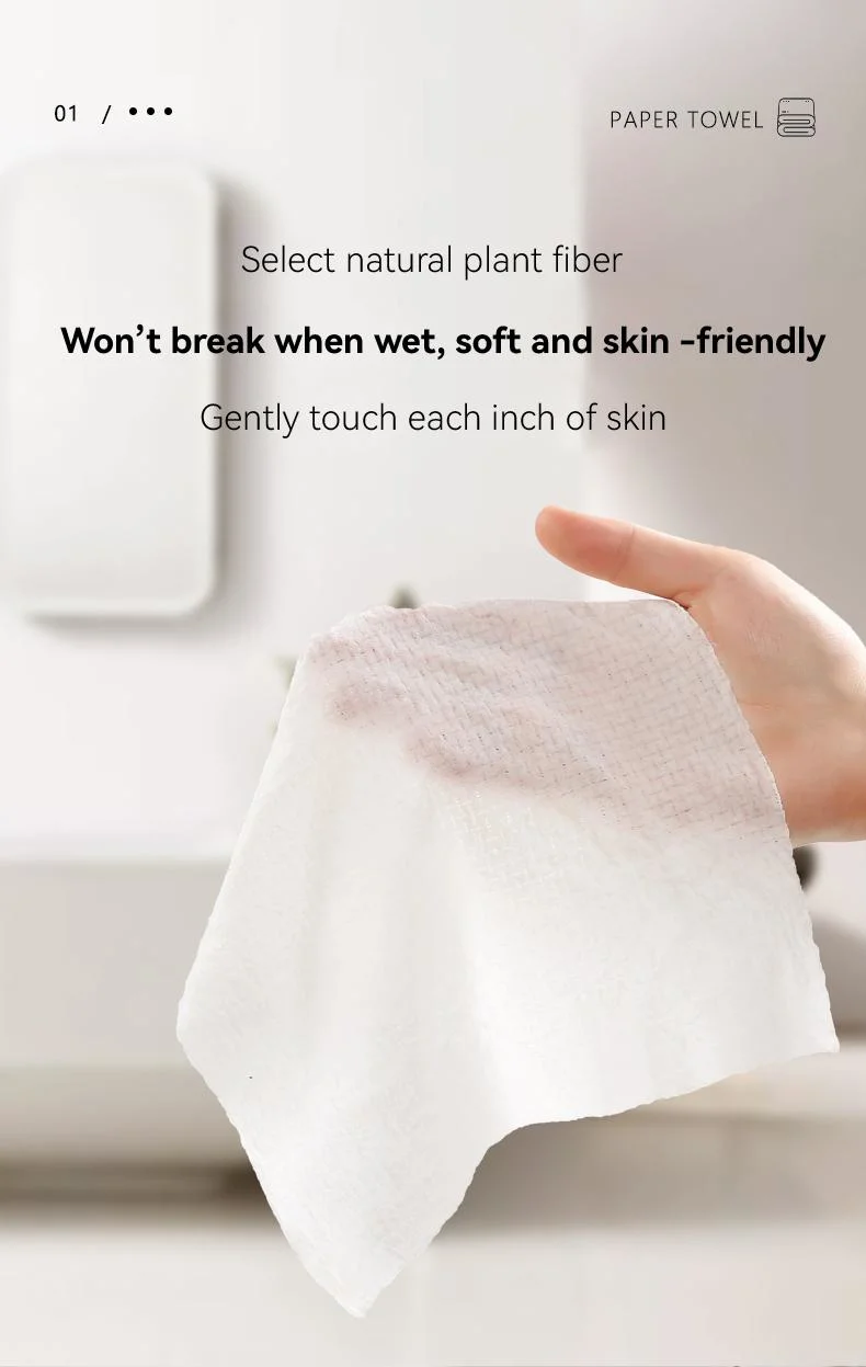Luxury White Bamboo Fiber Disposable Compressed Face Towel