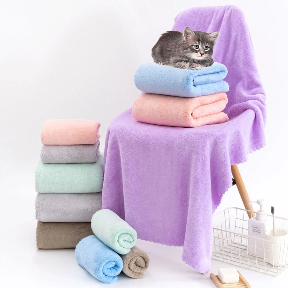 Soft Skin Friendly Microfiber Cat Pet Bath Cleaning Towel