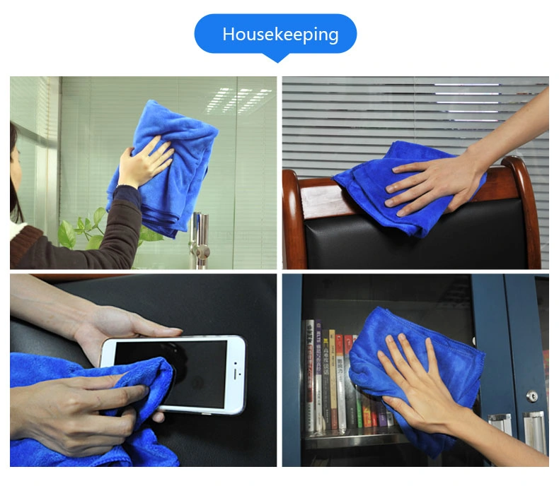 16in. X 16 in. Edgeless Microfiber Car Cleaning Rags 380GSM Professional Korean 70/30 Super Plush Microfiber Detailing Towels