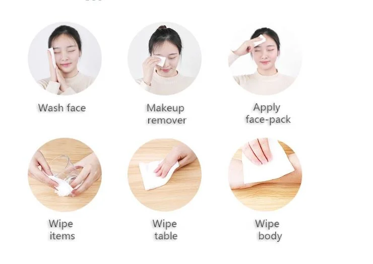 Dry/Wet Dual-Use Disposable Clean Facial Paper Napkin Beauty Care Cotton Soft Towel