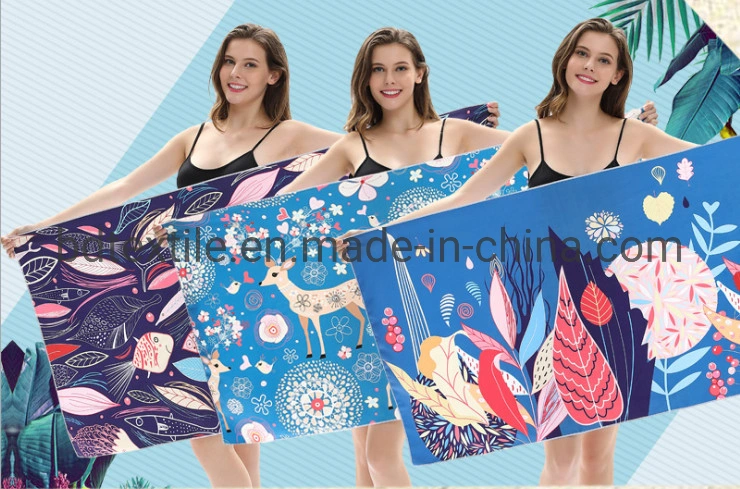 Custom Printing Beach Towels Custom Soft Absorbent Microfiber Beach Towel