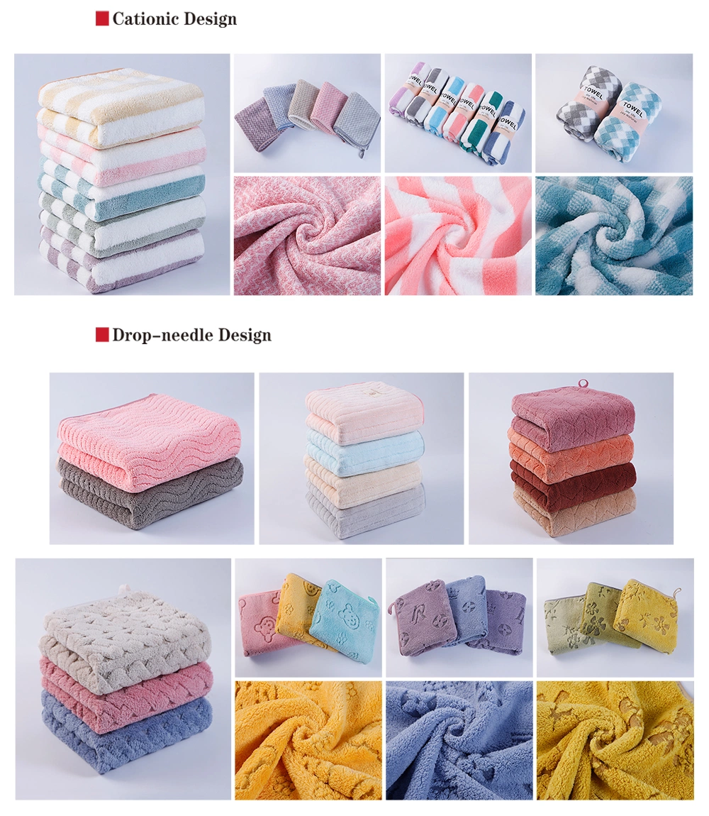 100% Microfiber Super Soft High Water Absorption Lint Free Custom Made Size 35*75cm Face Towel for Girl Baby 400GSM Bathroom Bath Hair Drying Hand Bath Towel