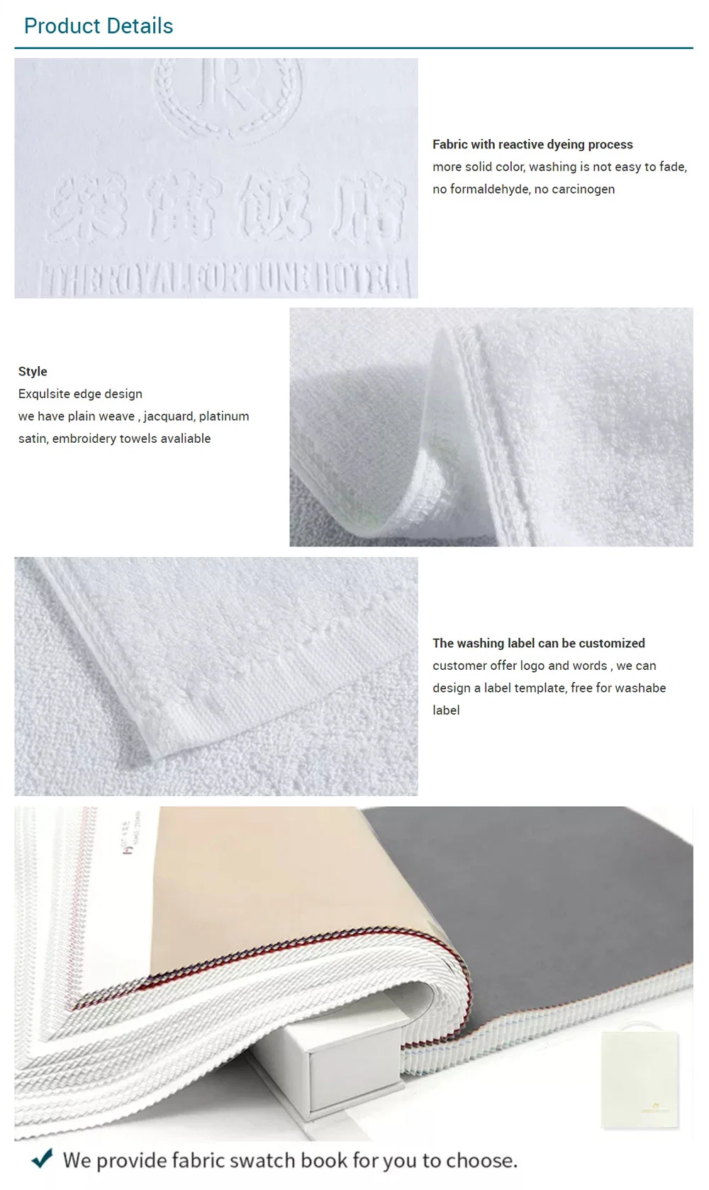 Bath Towels 100% Cotton Hand Face Custom