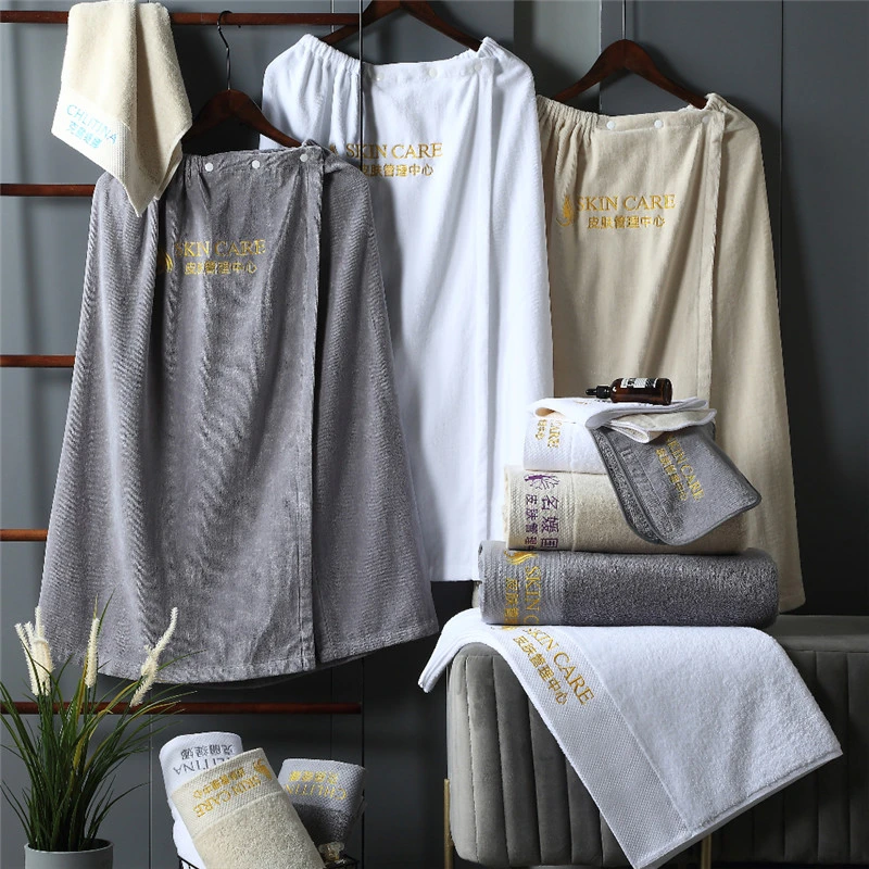 Hotelier Hot Selling Gift Hotel Towel Set 100% Organic Cotton Hand Hotel Towel High Quality Private Logo Big Wash Towels White