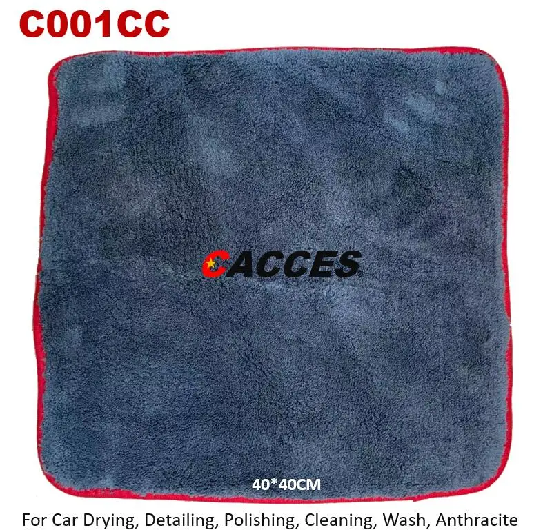 40*40cm 1000GSM Microfiber Car Wash Towel Car Cleaning Cloth Kitchen Dish Towel Household Cleaning Wash Drying Car Polishing, Detailing Dual Supersoft