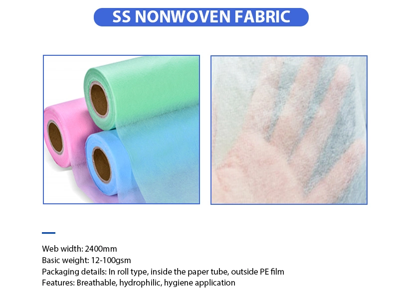 Non Woven Fabric Roll Spunlace Non Woven Fabric Roll for Face Mask and Wet Wipes