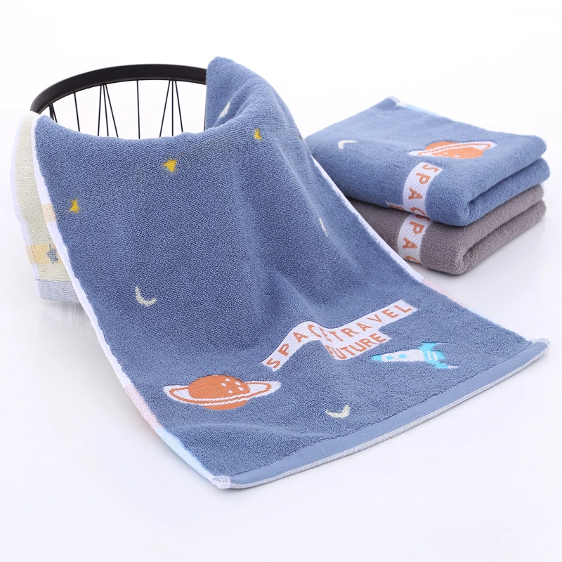 Organic Cotton Wash Cloth Baby Drool Towel Jacquard Design Kid Small Face Towels