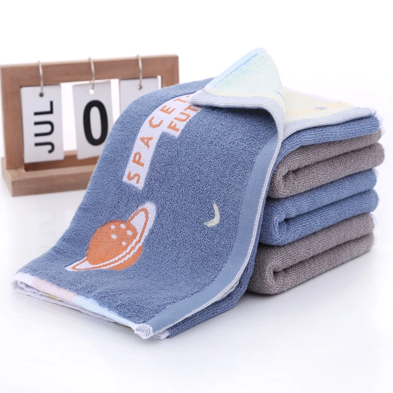 Organic Cotton Wash Cloth Baby Drool Towel Jacquard Design Kid Small Face Towels