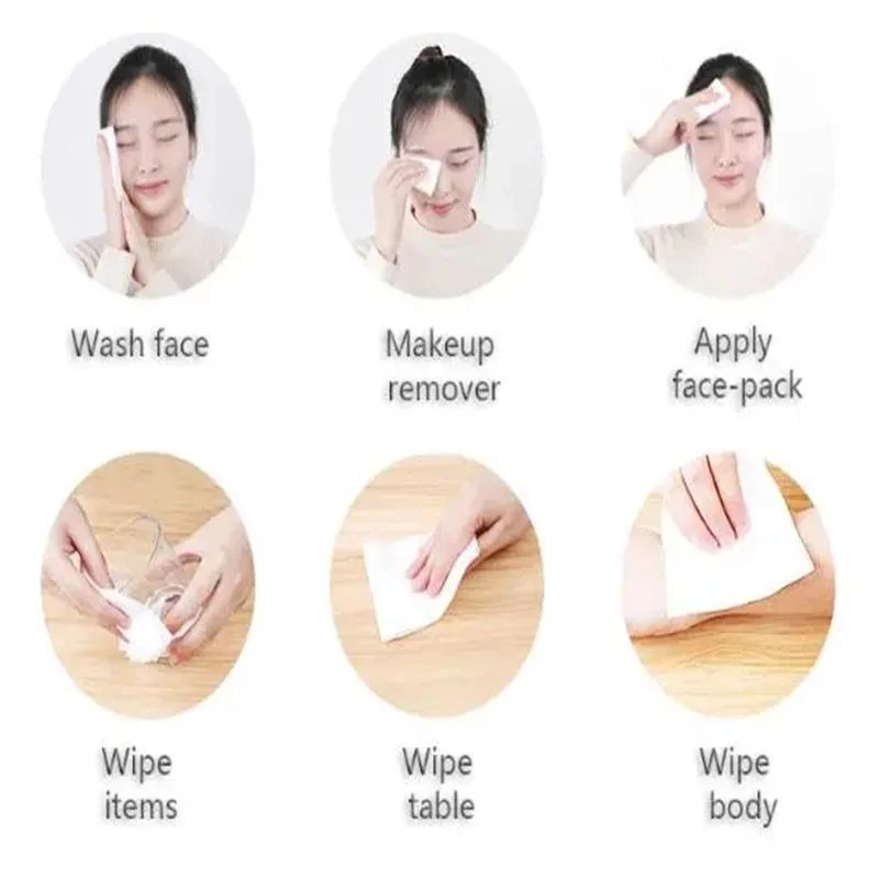 Non-Woven Soft Makeup Disposable Cotton Face Cleaning Towel