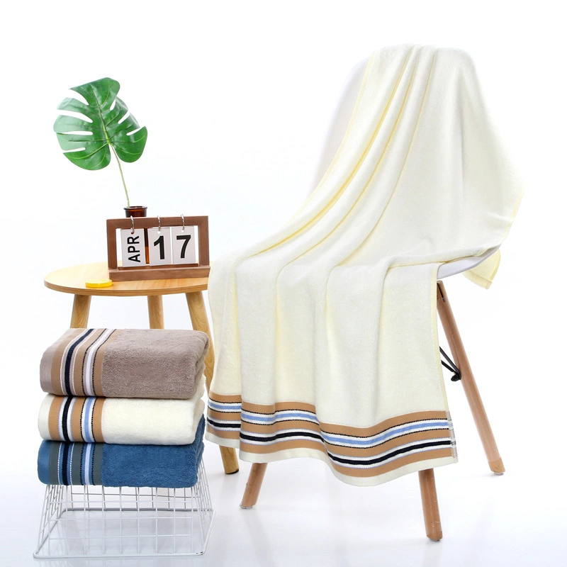 Bamboo Towel Soft and Absorbent Thick Solid Color Bath Towel 70*140cm Towel Factory