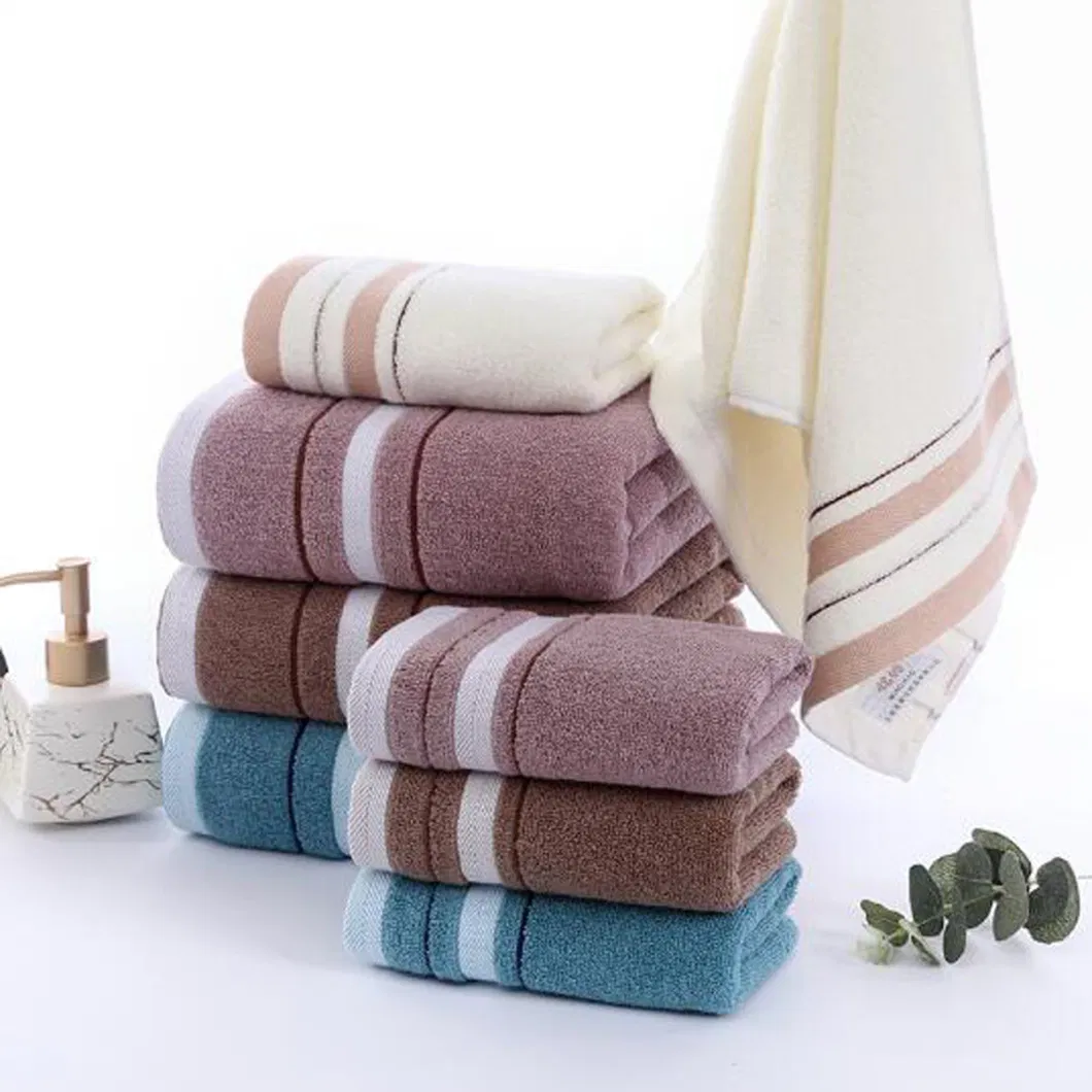 Wholesale Custom Logo 100% Cotton Hotel Hand Face Bath Towel Set