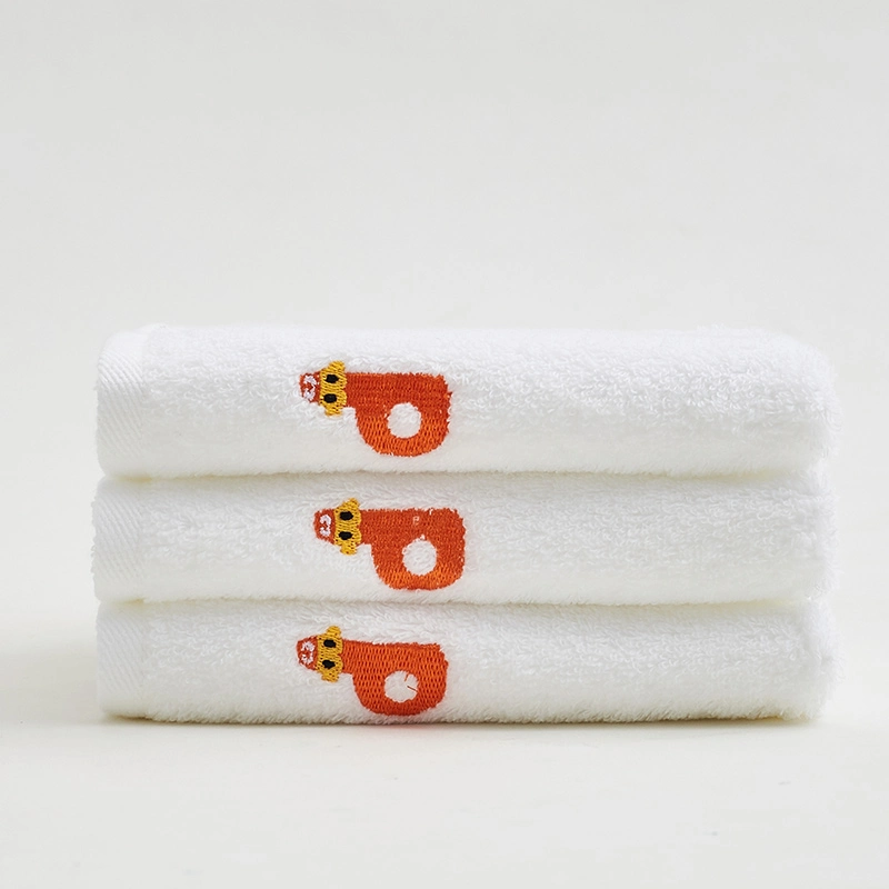 Children&prime;s Letter Embroidered Pure Cotton Face Washing Towel