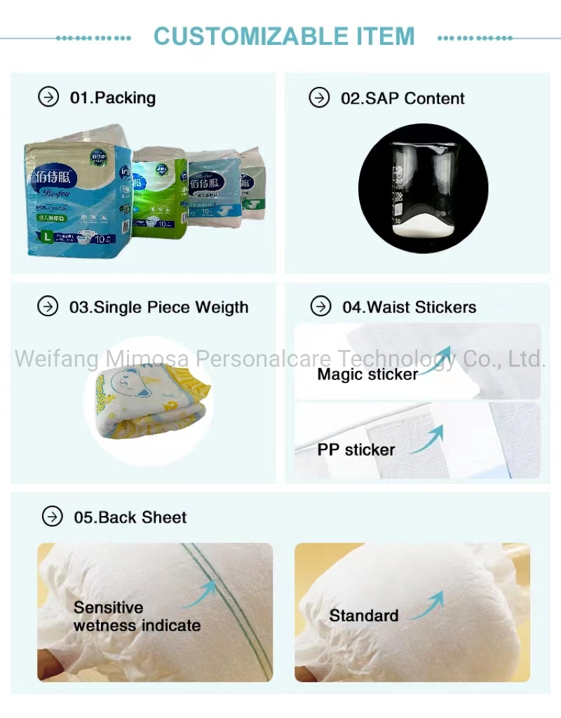 Wholesale Incontinence Soft Breathable Cheap Ultra Thick Hospital Adult Diapers Disposable China in Bulk Adult Diaper