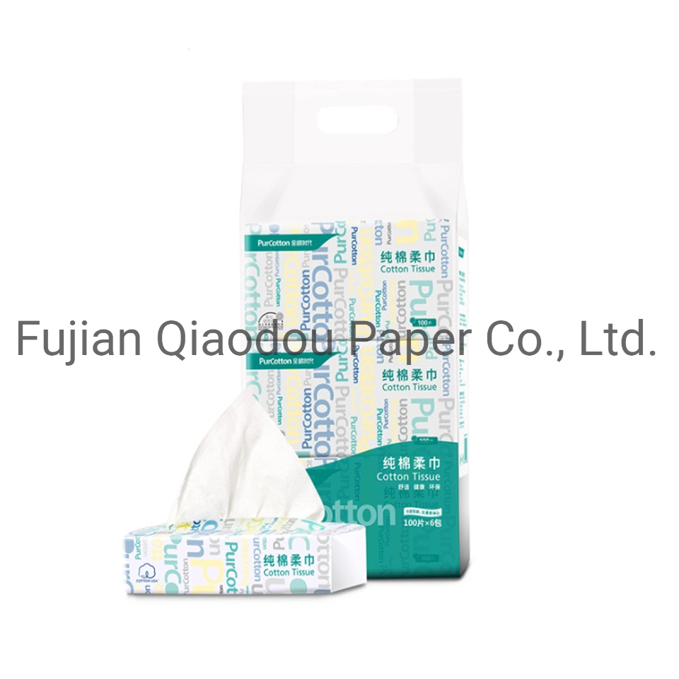 High Quality Super Soft for Face and Hand Disposable Cotton Tissue Dry Paper Towel