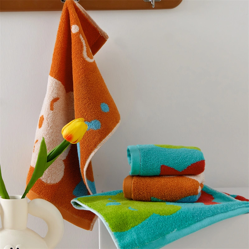 Pack of 2 Cotton Face Towels for Children, Perfect for Gentle Cleansing