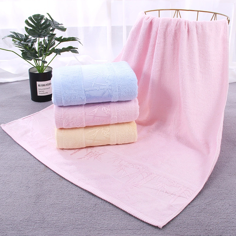 Bath Towel Couples Water Bamboo Charcoal Thickening Ultra Soft Fiber Towel Jacquard Bamboo Cotton Towel