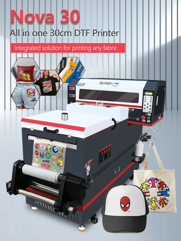 Dtf Printer Set for Swimwear Rainjackets Face Masks Bath Towels A3 Size 30cm Dtf Printer All in One