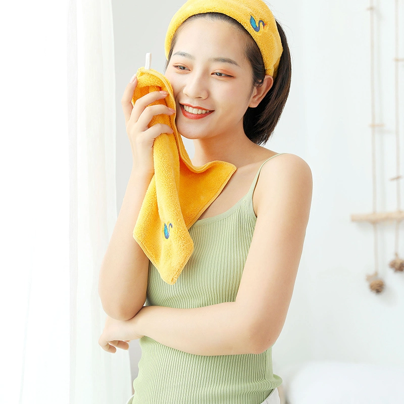 Coral Velvet Fabric Face Towel for Gentle Cleansing, Animal Logo Face Towel Set for Kids