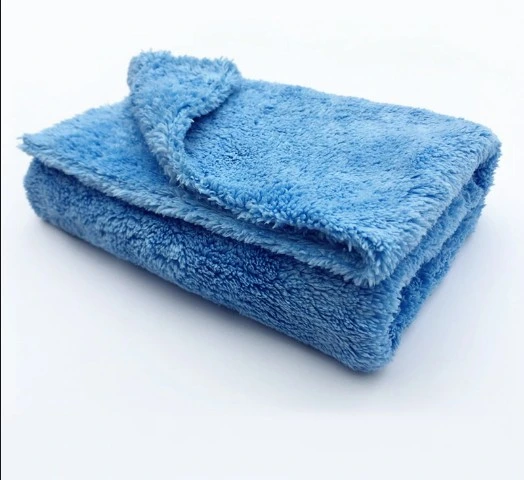 Super Thick Plush Warp Knitting Ultrasonic Microfiber Coral Fleece Cleaning Cloth Microfiber Towel for Auto Detailing Car Wash