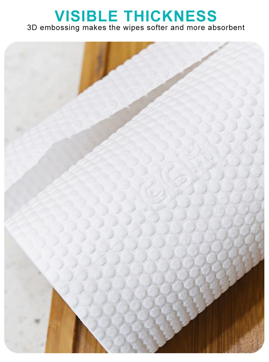 Eco Friendly Disposable Bathroom Household Wet and Dry Wipes Roll Cleaning Absorbent Lazy Rag