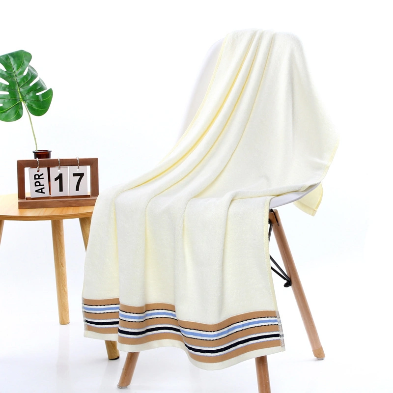 Bamboo Towel Soft and Absorbent Thick Solid Color Bath Towel 70*140cm Towel Factory