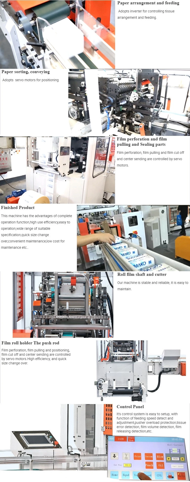 Efficent Automatic Napkin Tissue Wrapping/Packaging/Packing/Machine