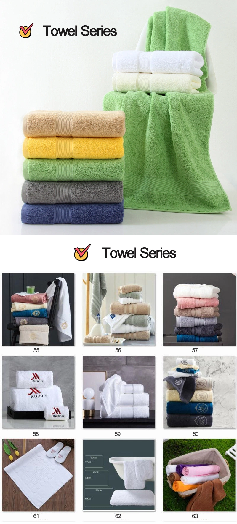 Good Quality Large Size Towels 100% Cotton Absorbent Custom Logo Soft Private Label Salon Blue Towels Hotel Organic Cotton Bath Towels