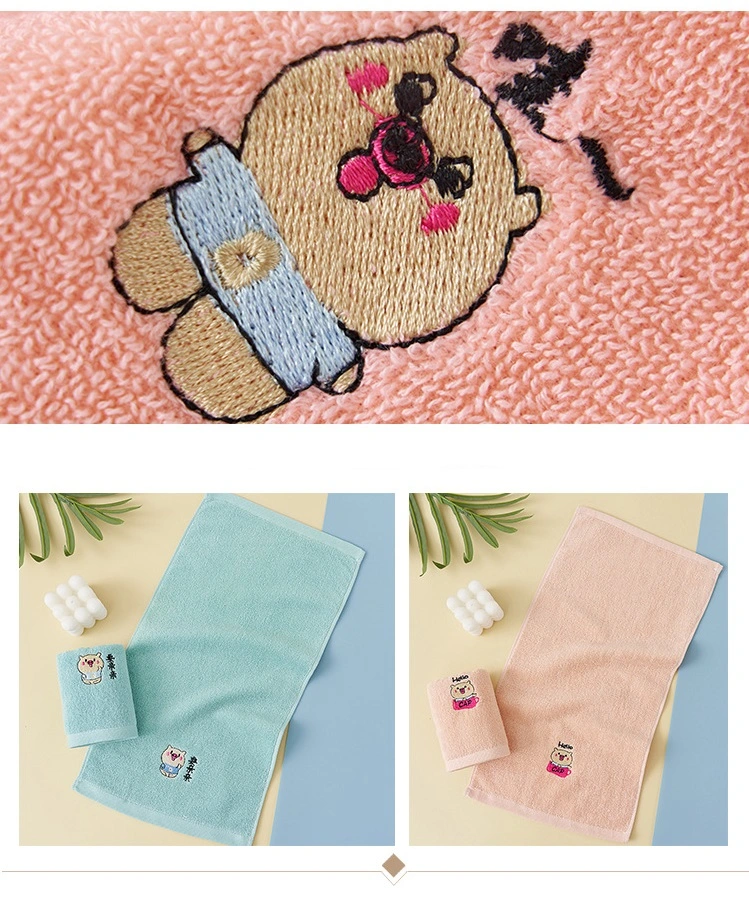 Face Towels Facial Wash Cloths Cotton Fabric Bath Towel Embroidery Logo Hand SPA Bath Towel