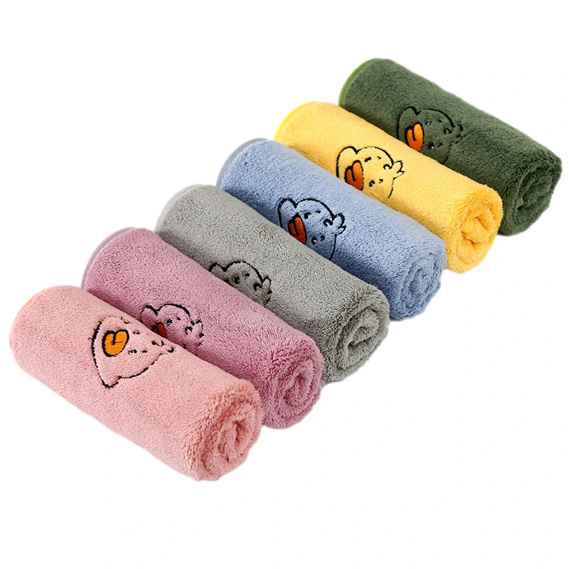 Baby Washcloth Coral Fleece Handkerchief Sublimation Small Square Scarf Saliva Towel Wash Face Towel