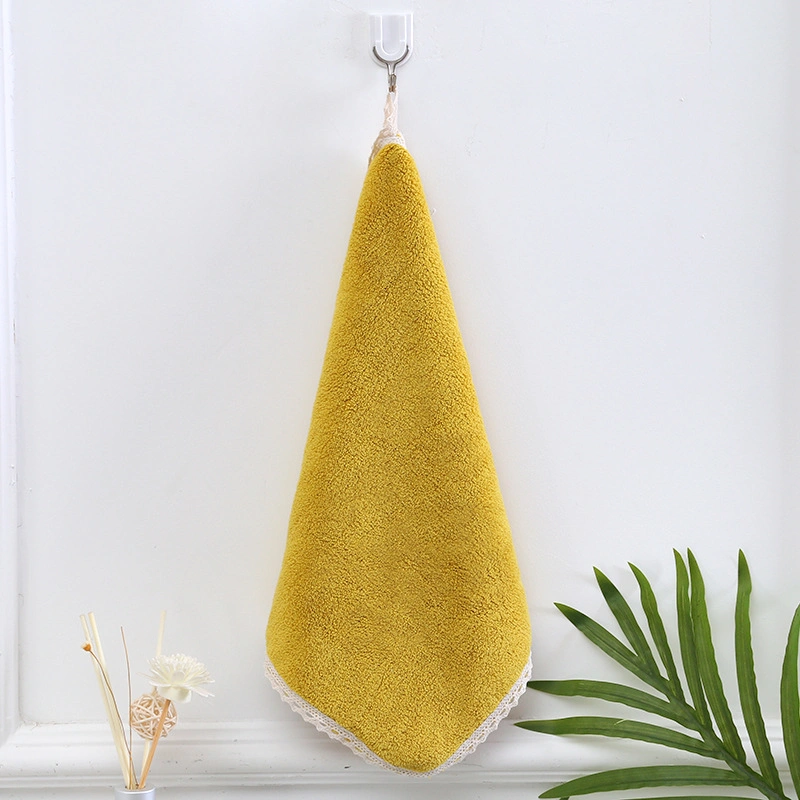 Colorful Ultra Soft Coral Fleece Extra Thick Double-Sided Microfiber Customized Hand Towel