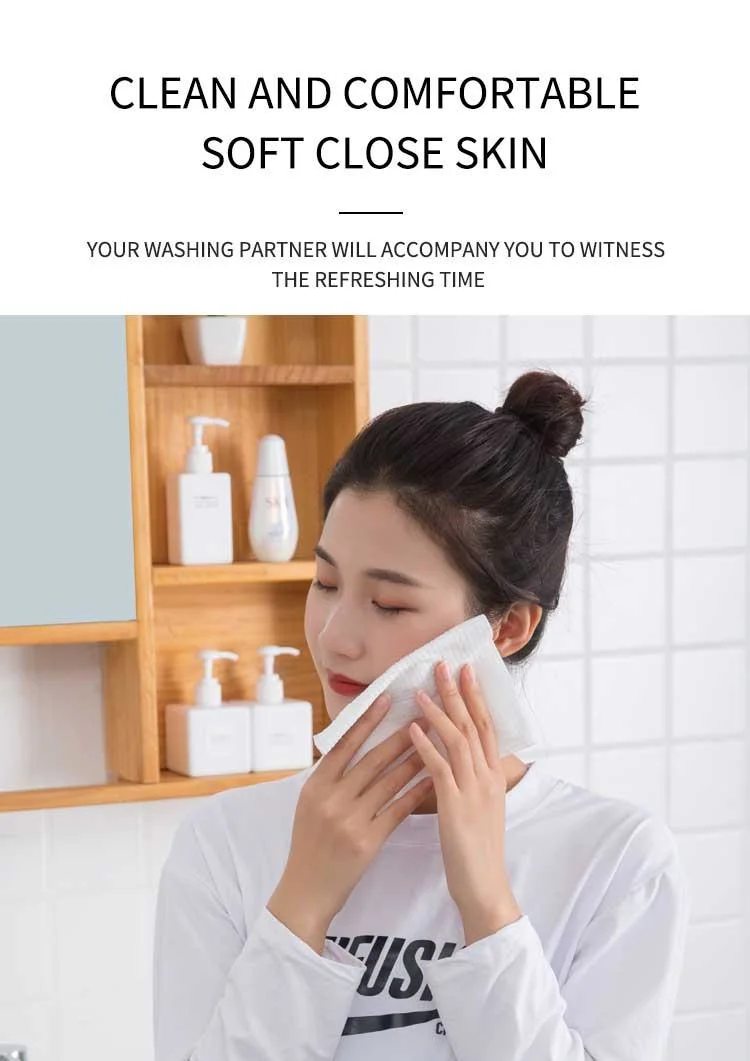 Luxury White Bamboo Fiber Disposable Compressed Face Towel