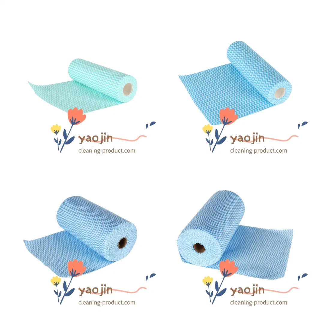 China Disposable Perforated Viscose &amp; Polyester Spunlace Non-Woven Fabrics Oil Absorbent Kitchen Cleaning Wipes Dish Cleaning Cloth Supplier