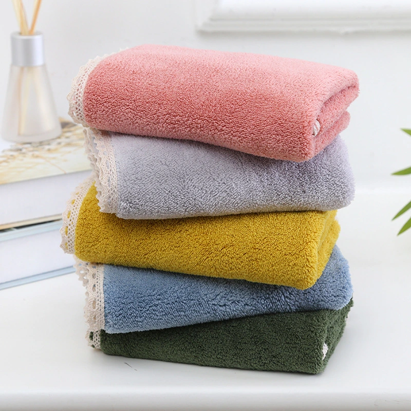 Colorful Ultra Soft Coral Fleece Extra Thick Double-Sided Microfiber Customized Hand Towel