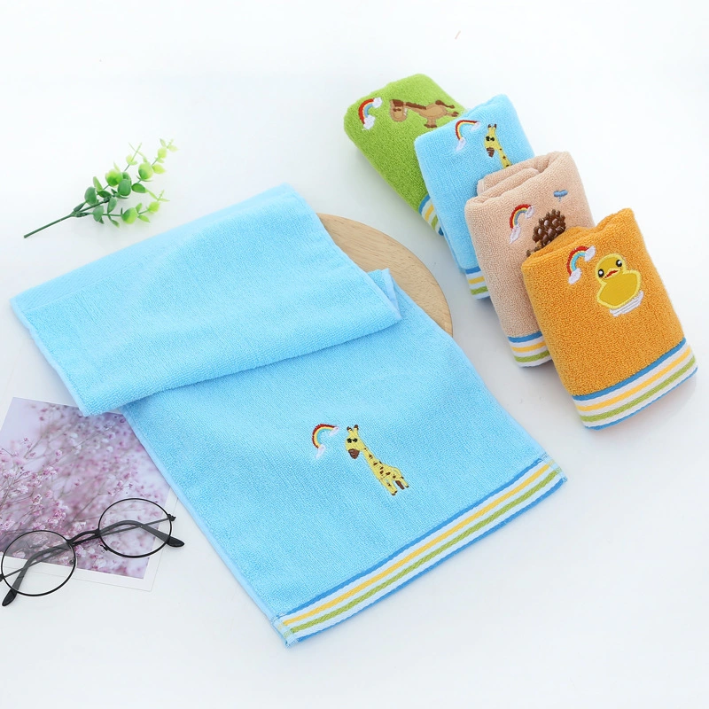 Untwisted Children&prime; S Towel Pure Cotton Gauze Cute Cartoon Kindergarten Household Small Baby Face Towel